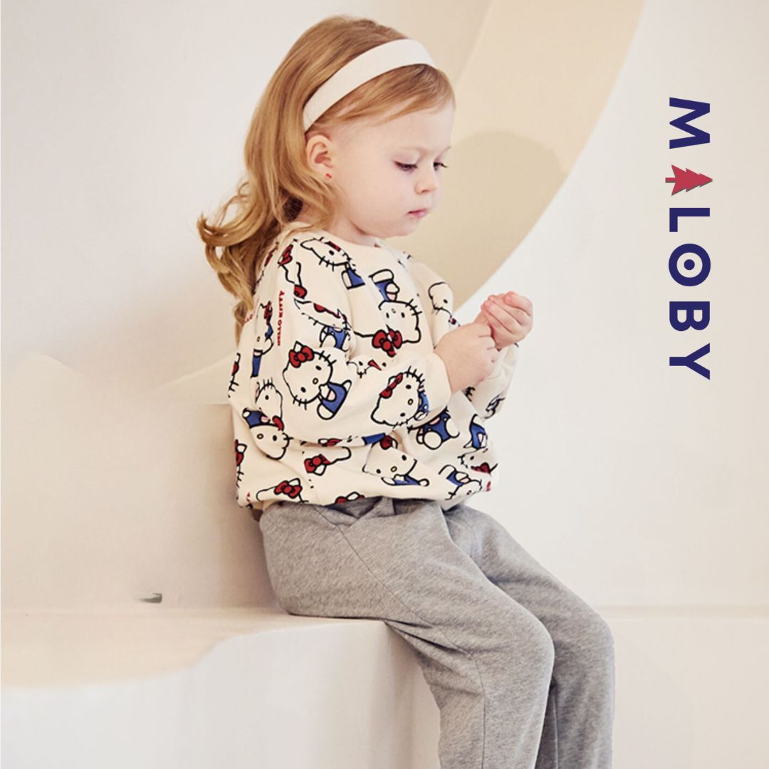 Ensemble sweat + pantalon enfant fille - motifs dessins animés -robes et ensembles pour filles, bébés et garcons - MALOBY