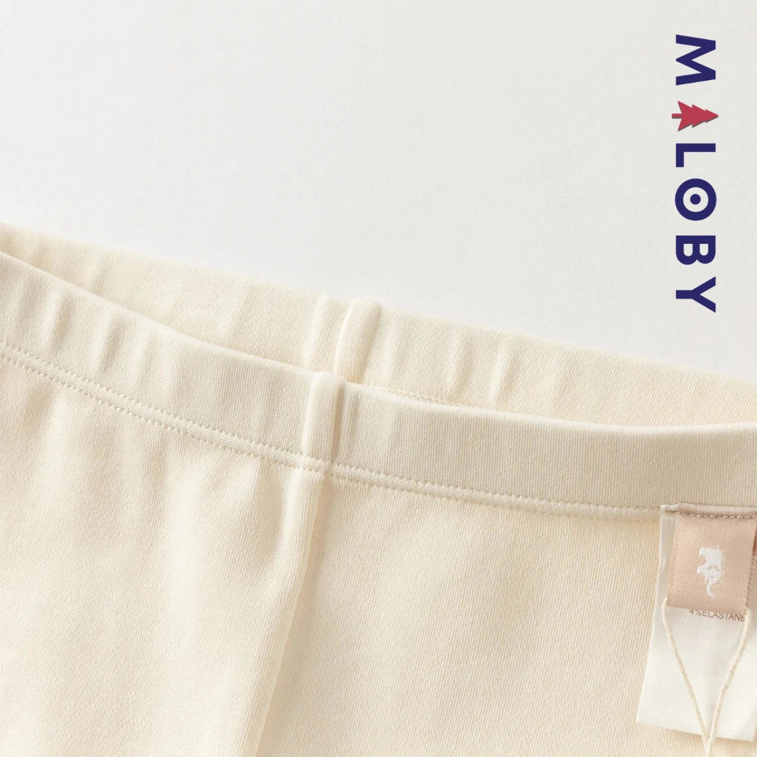 Legging à base brodée enfant fille - beige -robes et ensembles pour filles, bébés et garcons - MALOBY
