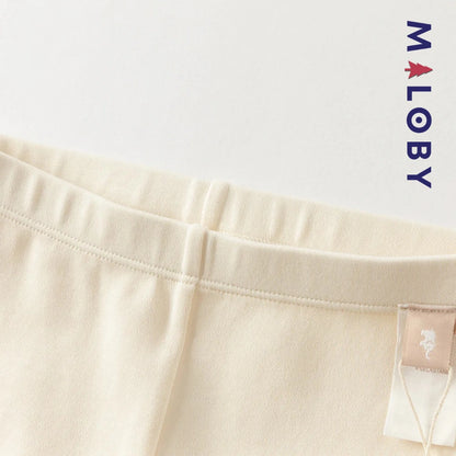 Legging à base brodée enfant fille - beige -robes et ensembles pour filles, bébés et garcons - MALOBY