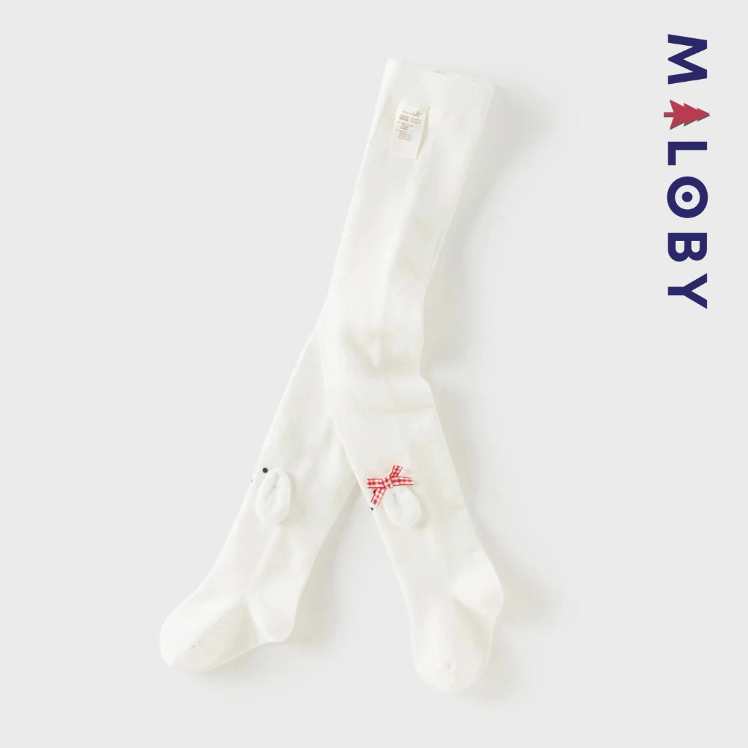 Collant épais design fantaisie enfant fille- beige