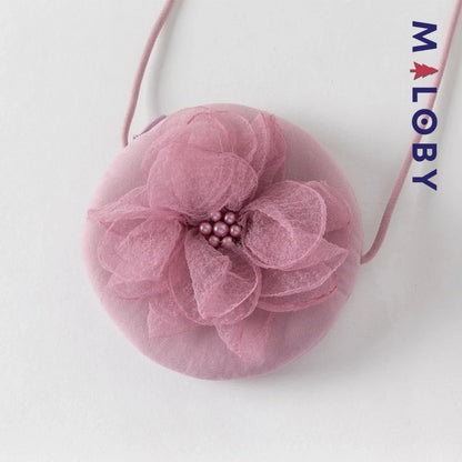 Ensemble Robe+sac pour cérémonie volontée en tulle - violet -robes et ensembles pour filles, bébés et garcons - MALOBY