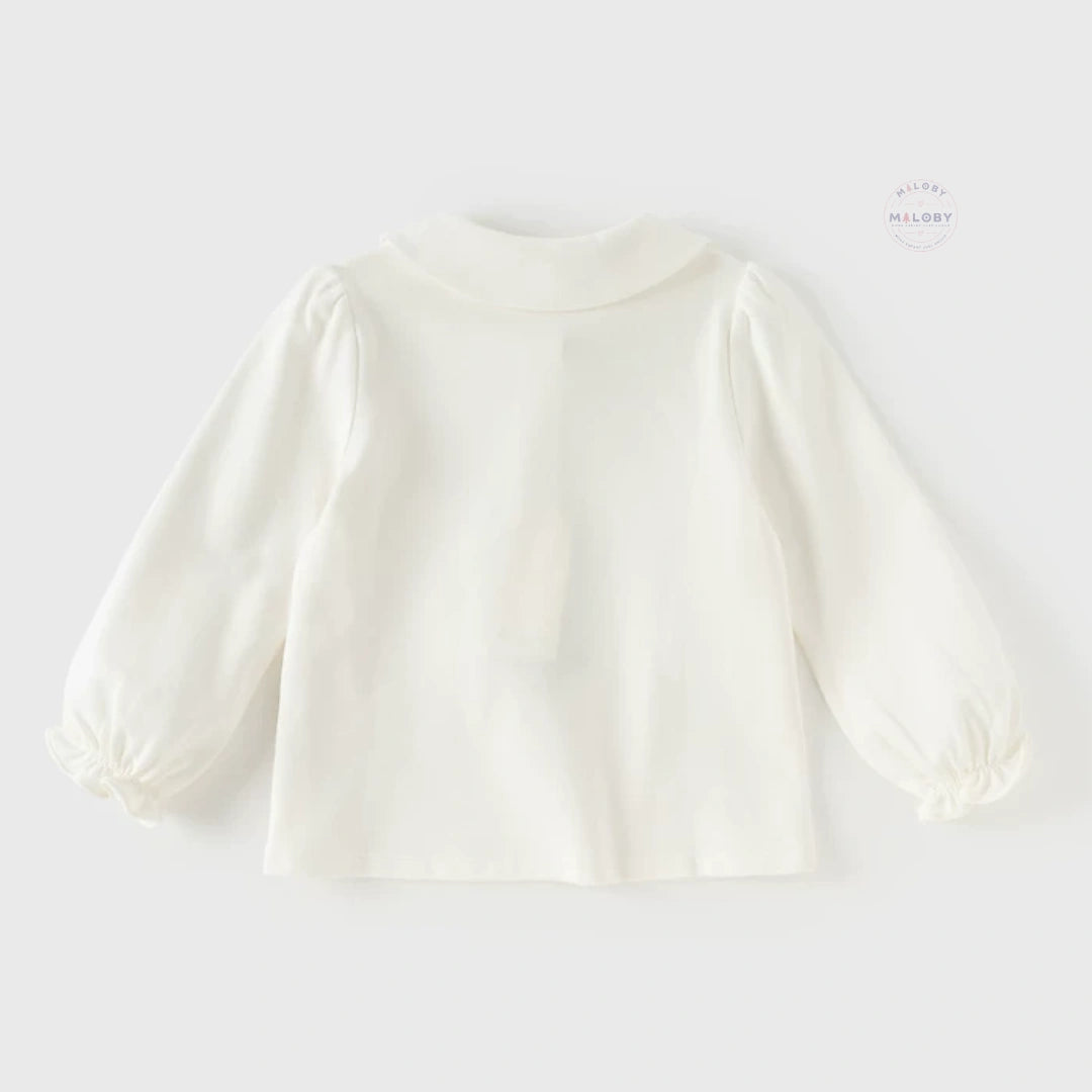 Blouse Minnie style polo enfant fille beige, vêtement enfant maroc - MALOBY