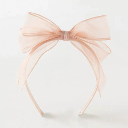 Bandeau princesse à fleur pour cérémonie -Rose