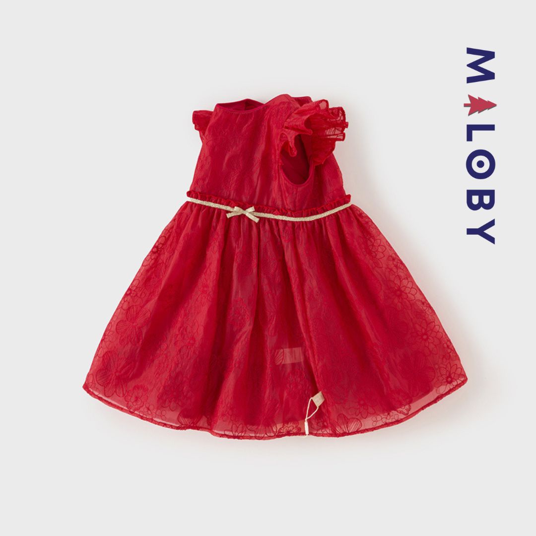 Robe d'Été brodée enfant fille - Rouge -robes et ensembles pour filles, bébés et garcons - MALOBY