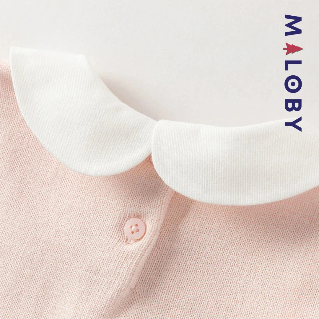 Robe bi-matière rose effet 2 en 1 motif bonbon MALOBY