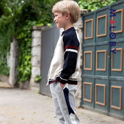 Gilet zippé col montant enfant garçon - Beige -robes et ensembles pour filles, bébés et garcons - MALOBY