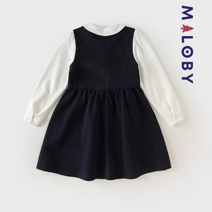 Robe manches longues enfant fille - Noir -robes et ensembles pour filles, bébés et garcons - MALOBY