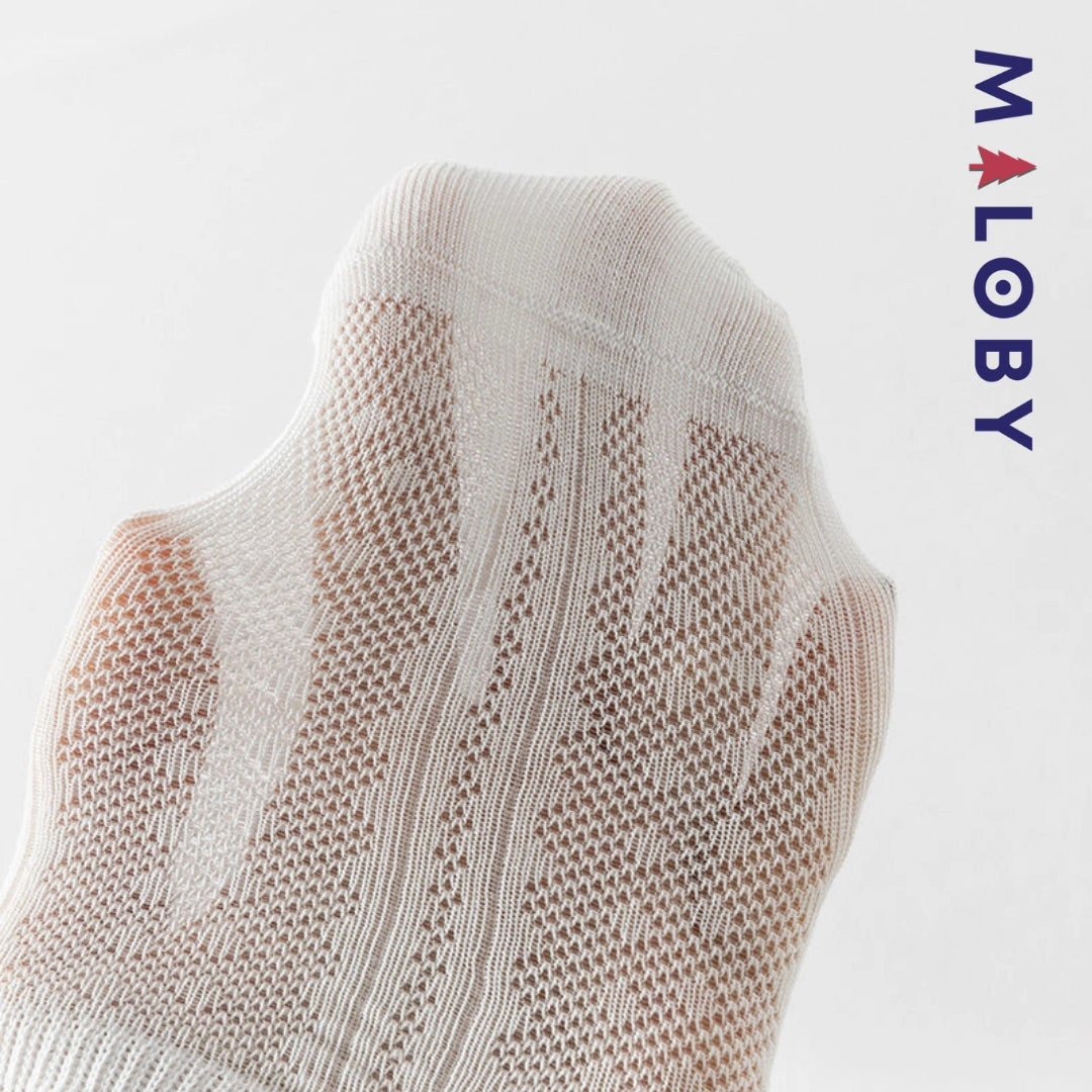 Chaussettes mi-mollet à nœud enfant fille - Blanc