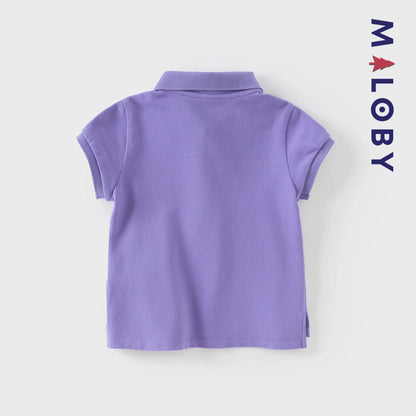 T-shirt polo d'Eté manches courtes enfant fille -Rose/Violet
