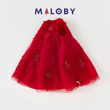 Charger l&#39;image dans la galerie, Robe cérémonie perlée- Rouge -robes et ensembles pour filles, bébés et garcons - MALOBY
