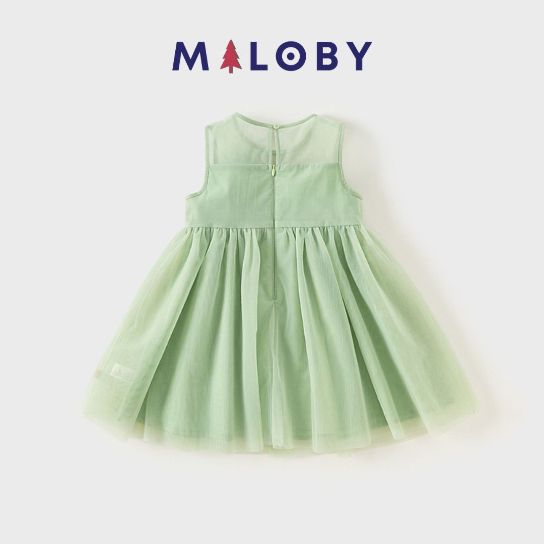 Robe cérémonie à nœuds enfant fille- Vert -robes et ensembles pour filles, bébés et garcons - MALOBY