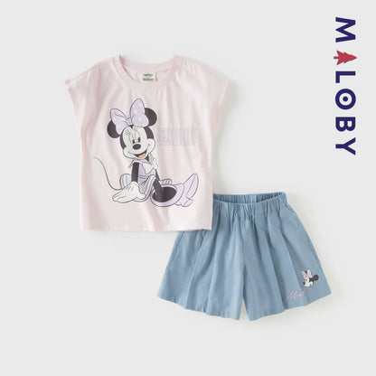 Ensemble 2 pièces T-shirt+short enfant fille -Rose