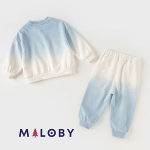 Ensemble sport garçon sweat + pantalon - Bleu ciel -robes et ensembles pour filles, bébés et garcons - MALOBY