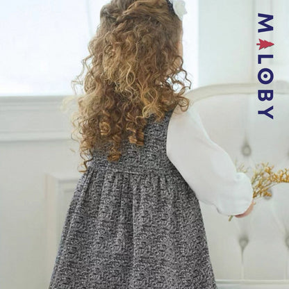 Robe style chanel enfant fille- Marine -robes et ensembles pour filles, bébés et garcons - MALOBY