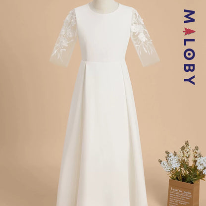 Robe princesse longue -Blanc