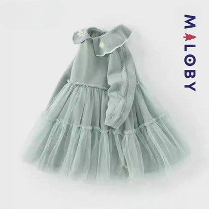 Robe cérémonie enfant fille - vert -robes et ensembles pour filles, bébés et garcons - MALOBY