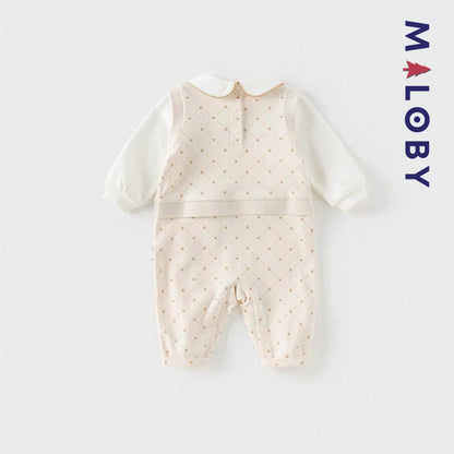 Combinaison habillée bébé garçon - Beige