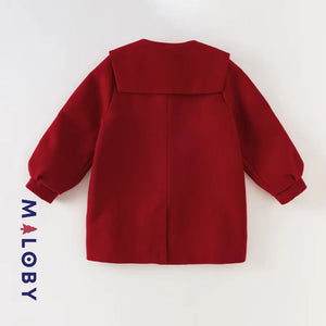 Manteau en lainage enfant fille - Rouge -robes et ensembles pour filles, bébés et garcons - MALOBY