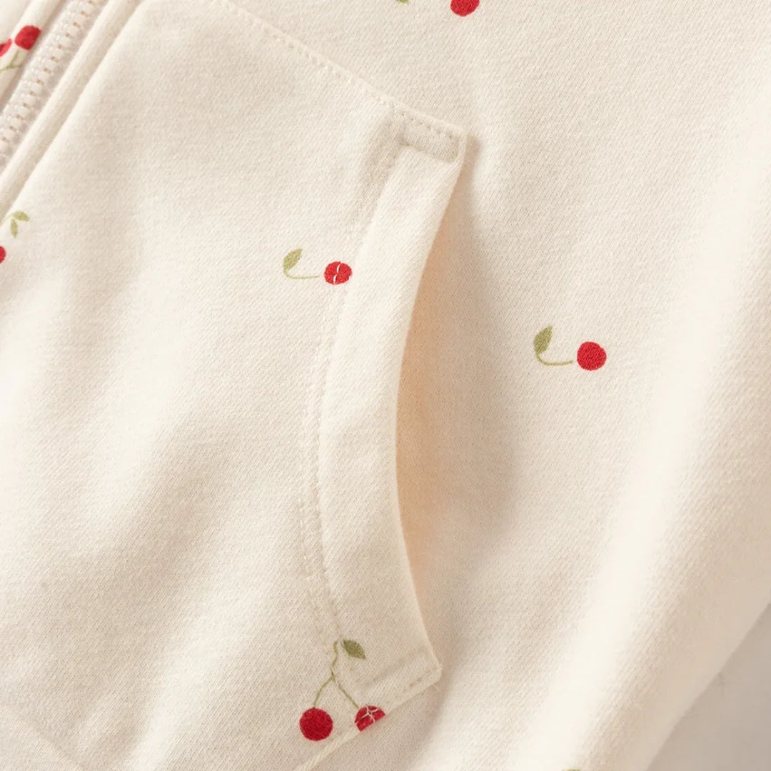 Ensemble 2 pièces Sweat + pantalon large enfant fille –imprimé cerises