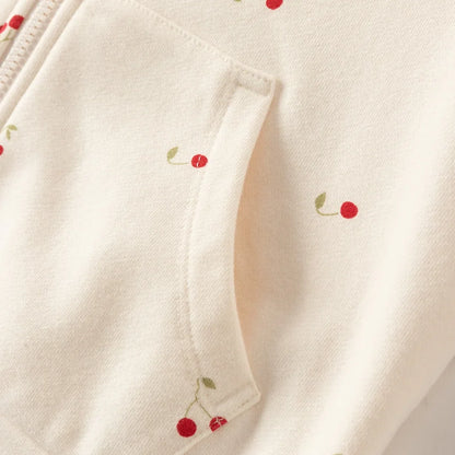 Ensemble 2 pièces Sweat + pantalon large enfant fille –imprimé cerises