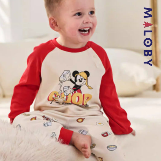 Pyjama 2 pièces manches longues enfant garçon -Rouge -robes et ensembles pour filles, bébés et garcons - MALOBY