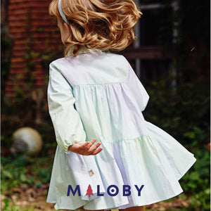 Robe chemise tissu Drapé - Fille -robes et ensembles pour filles, bébés et garcons - MALOBY