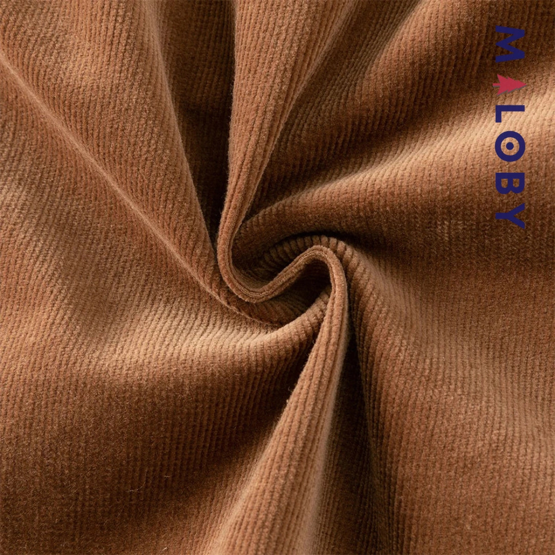 Robe bi-matière effet 2 en 1 enfant fille- marron