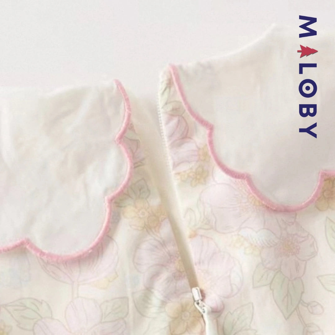 Robe longue motifs fleuris enfant fille -Floral -robes et ensembles pour filles, bébés et garcons - MALOBY