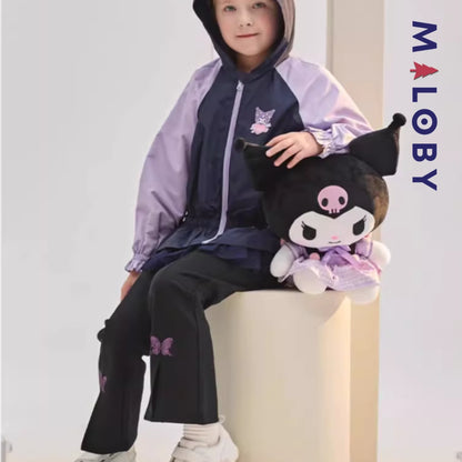 Pantalon évasé longueur chevilles enfant fille -Marine -robes et ensembles pour filles, bébés et garcons - MALOBY