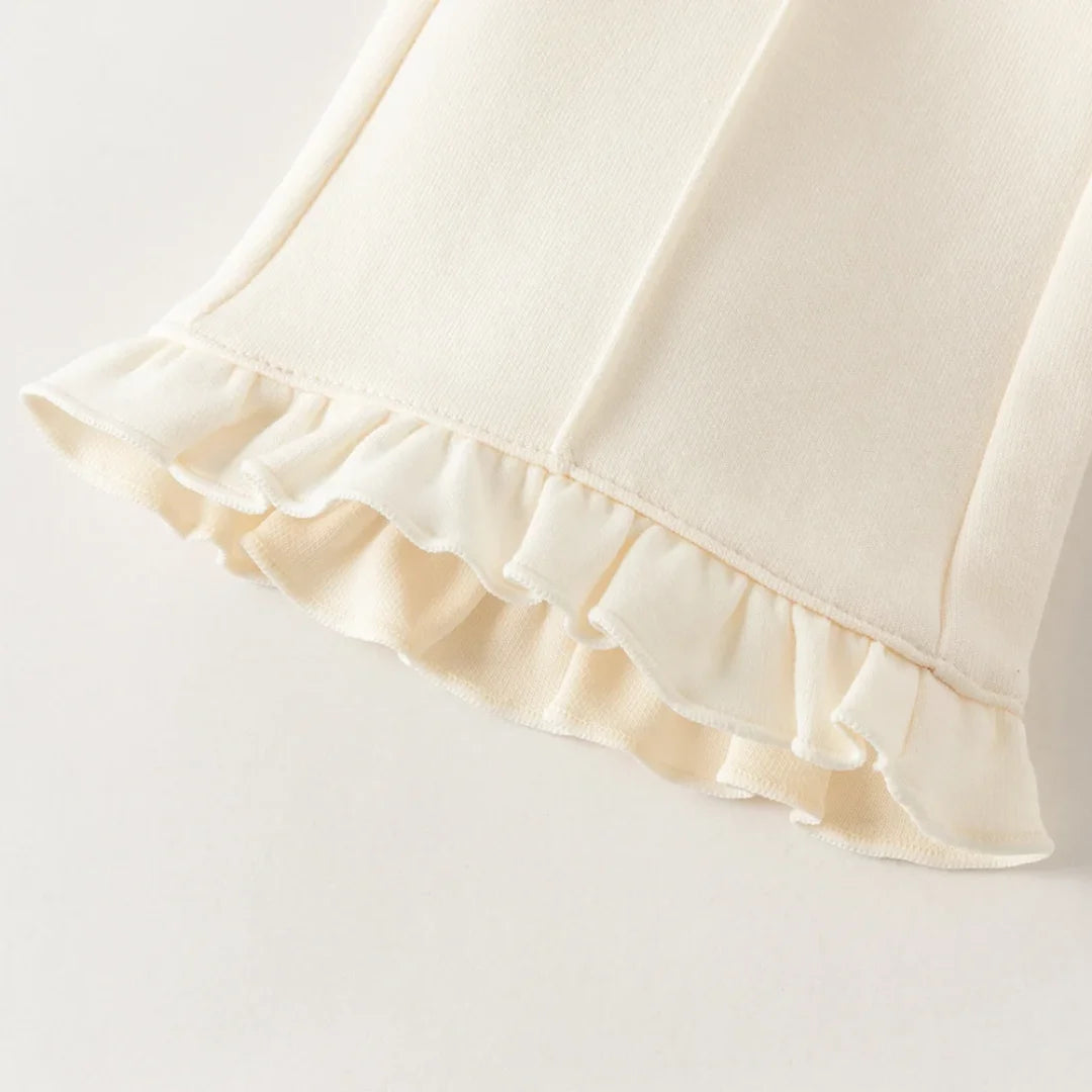 Ensemble Blouse Fleurie et Pantalon Évasé à Volants enfant fille –imprimé fleurs