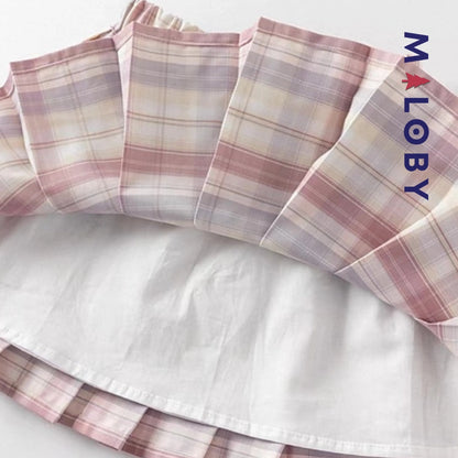 Ensemble  d'été Jupon  + chemise enfant fille - Rose