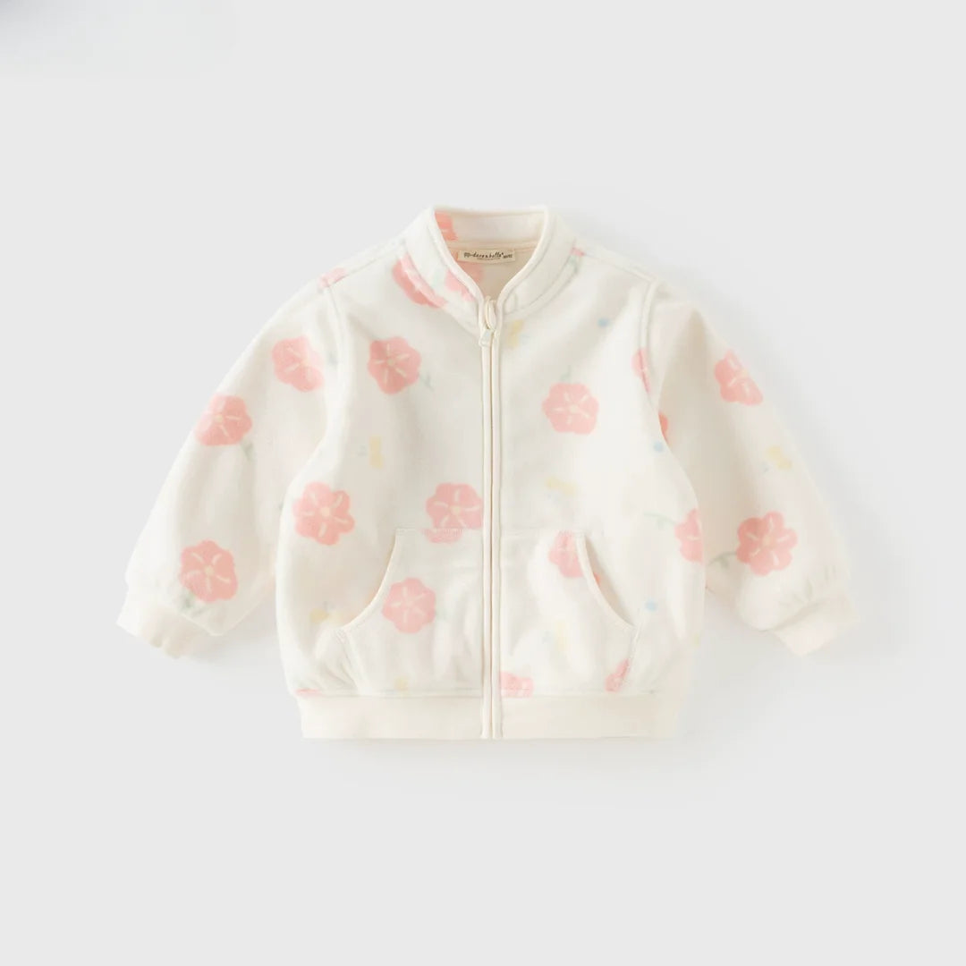 Sweat Polaire à Fermeture Éclair enfant fille -3 Motifs