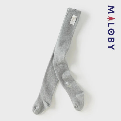 Collant épais motif fantaisie enfant fille- gris