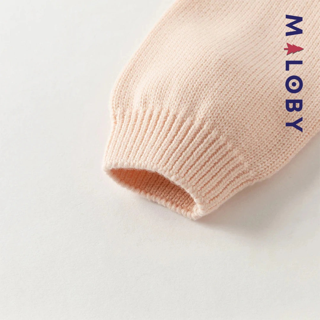 Robe bi-matière motif cœur enfant fille -Rose -robes et ensembles pour filles, bébés et garcons - MALOBY