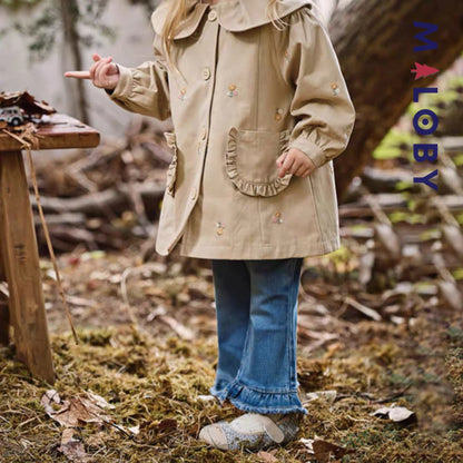 Jean à base volontée enfant fille-Bleu -robes et ensembles pour filles, bébés et garcons - MALOBY