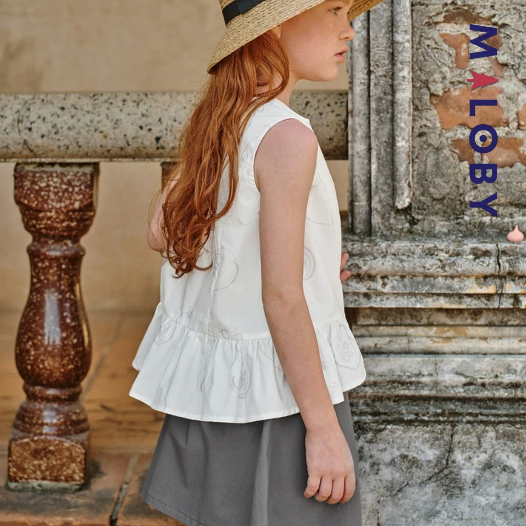 Ensemble 2 pièces Élégance Nature enfant fille -Blanc/gris