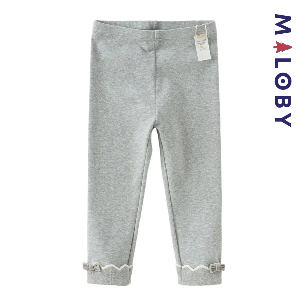 Legging à nœud enfant fille - gris -robes et ensembles pour filles, bébés et garcons - MALOBY