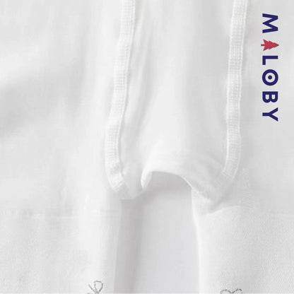 Collant fins motifs nœuds argentés enfant fille -Blanc -robes et ensembles pour filles, bébés et garcons - MALOBY