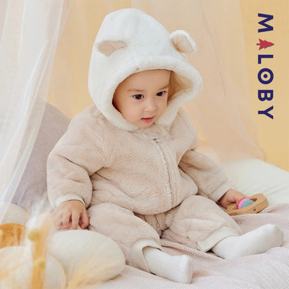 Grenouillère antibactérienne bébé garçon- Beige