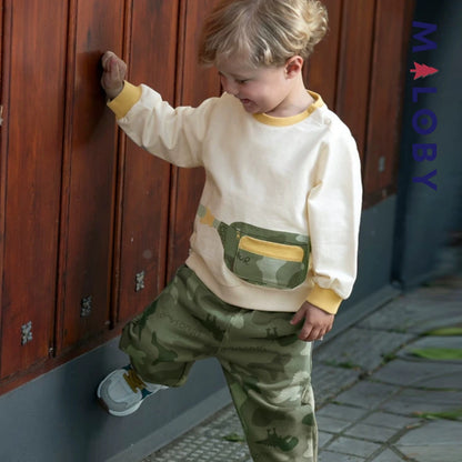 Ensemble 2 pièces sweat + Jogging enfant garçon- vert militaire -robes et ensembles pour filles, bébés et garcons - MALOBY