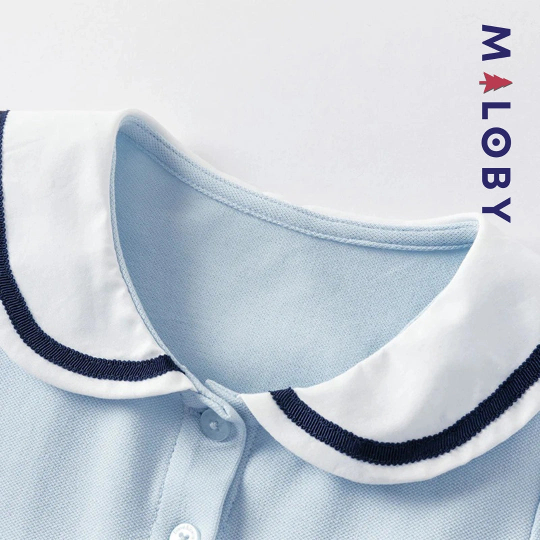 Robe style Marin enfant fille- bleu ciel -robes et ensembles pour filles, bébés et garcons - MALOBY