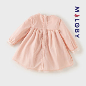 Robe habillée brodée - Rose pâle -robes et ensembles pour filles, bébés et garcons - MALOBY