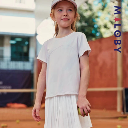 Ensemble été 2 pièces Anti-UV UPF 50+ enfant fille -Violet/blanc