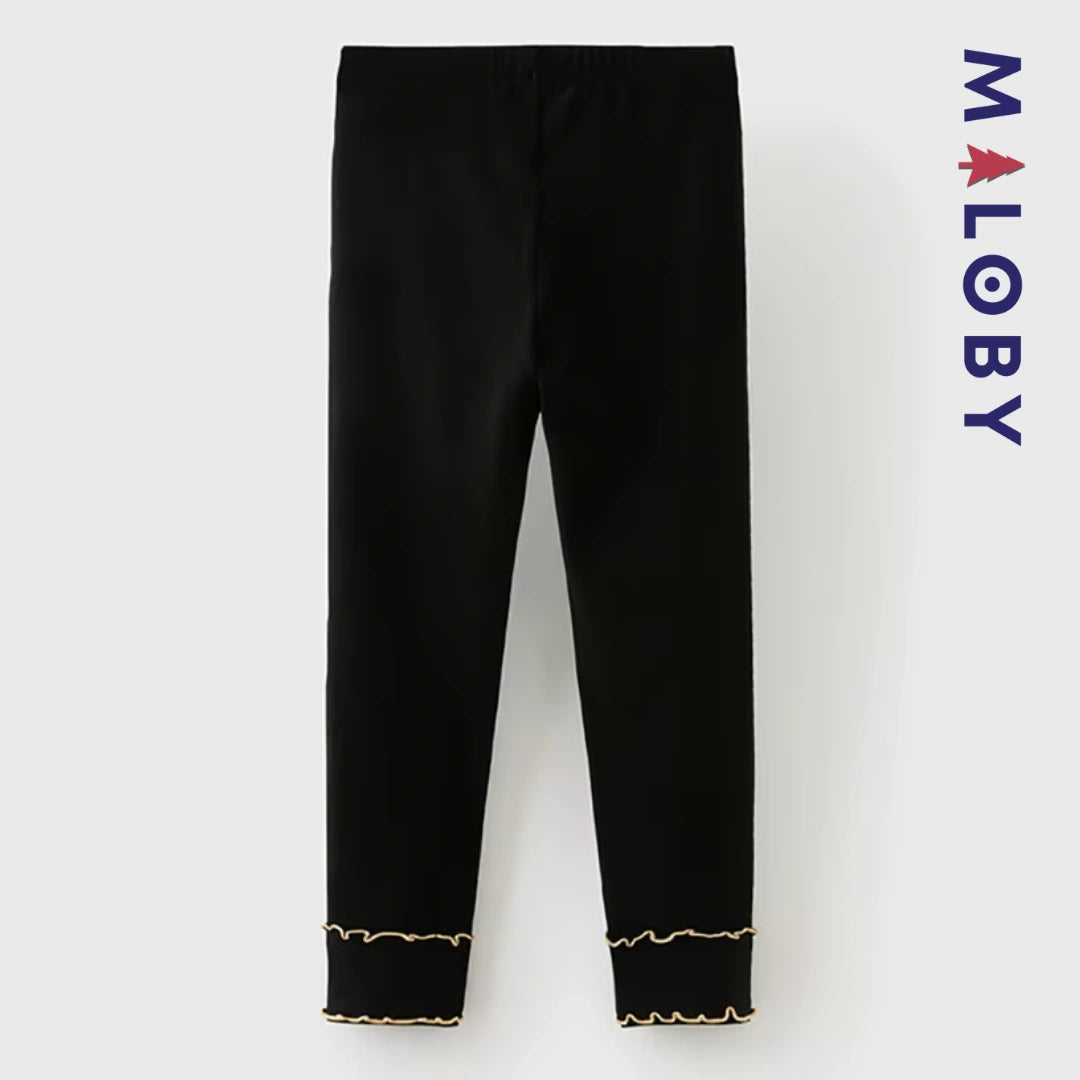 Leggings pantalon antibactérien et anti-acariens enfant fille -Noir