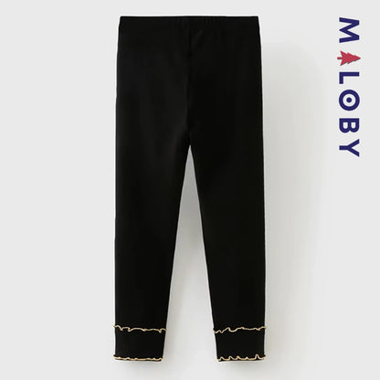 Leggings pantalon antibactérien et anti-acariens enfant fille -Noir
