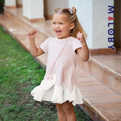 Ensemble robe d'été +sac enfant fille -Rose