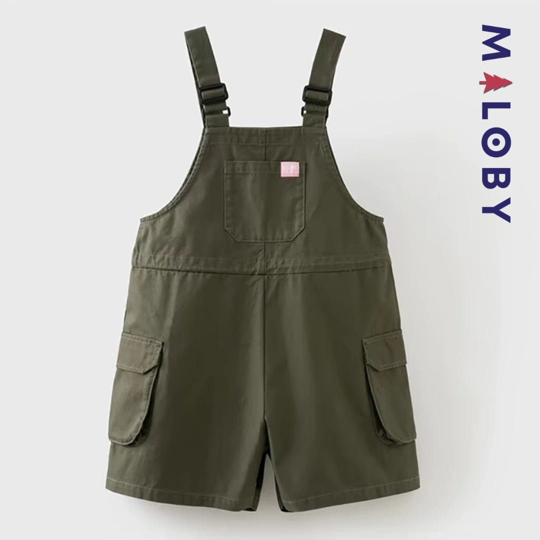 Ensemble Chaussettes +Salopette Short Cargo Enfant fille -Kaki