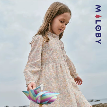 Robe fleurie manches longues enfant fille -Floral