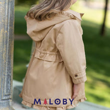 Charger l&#39;image dans la galerie, Trench à capuche enfant fille - beige -robes et ensembles pour filles, bébés et garcons - MALOBY
