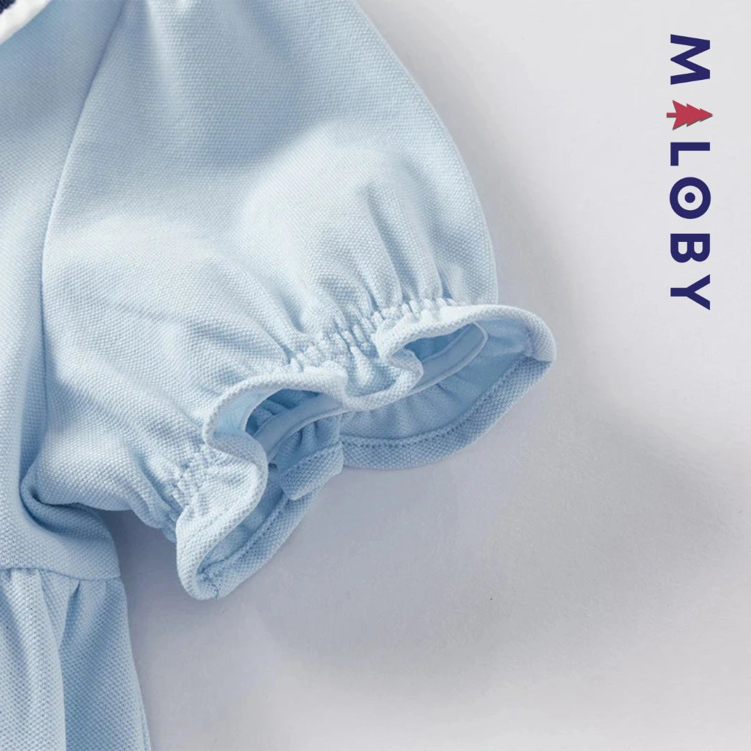 Robe style Marin enfant fille- bleu ciel -robes et ensembles pour filles, bébés et garcons - MALOBY